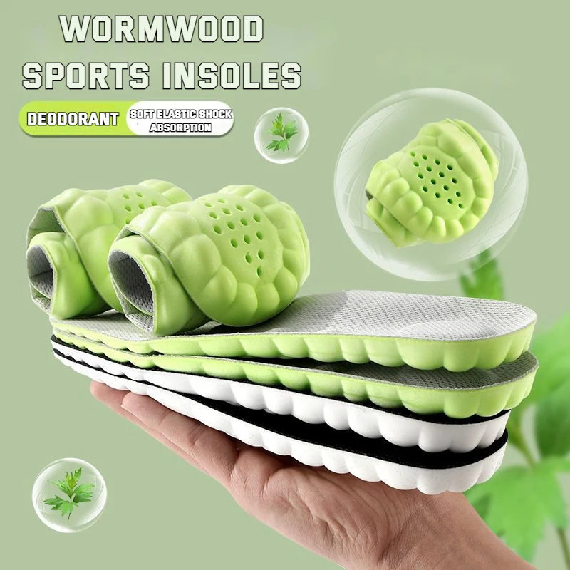 4D Super Soft Elastic Running Insole for Feet Wormwood Mint Massage Arch orthopedic insoles for men Shoe Sole orthotic insoles massage arch support insoles sport insoles shoe insoles orthopedic insoles massage insoles
