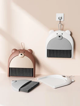 Cartoon Teddy Bear Mini Broom & Dustpan Set 1