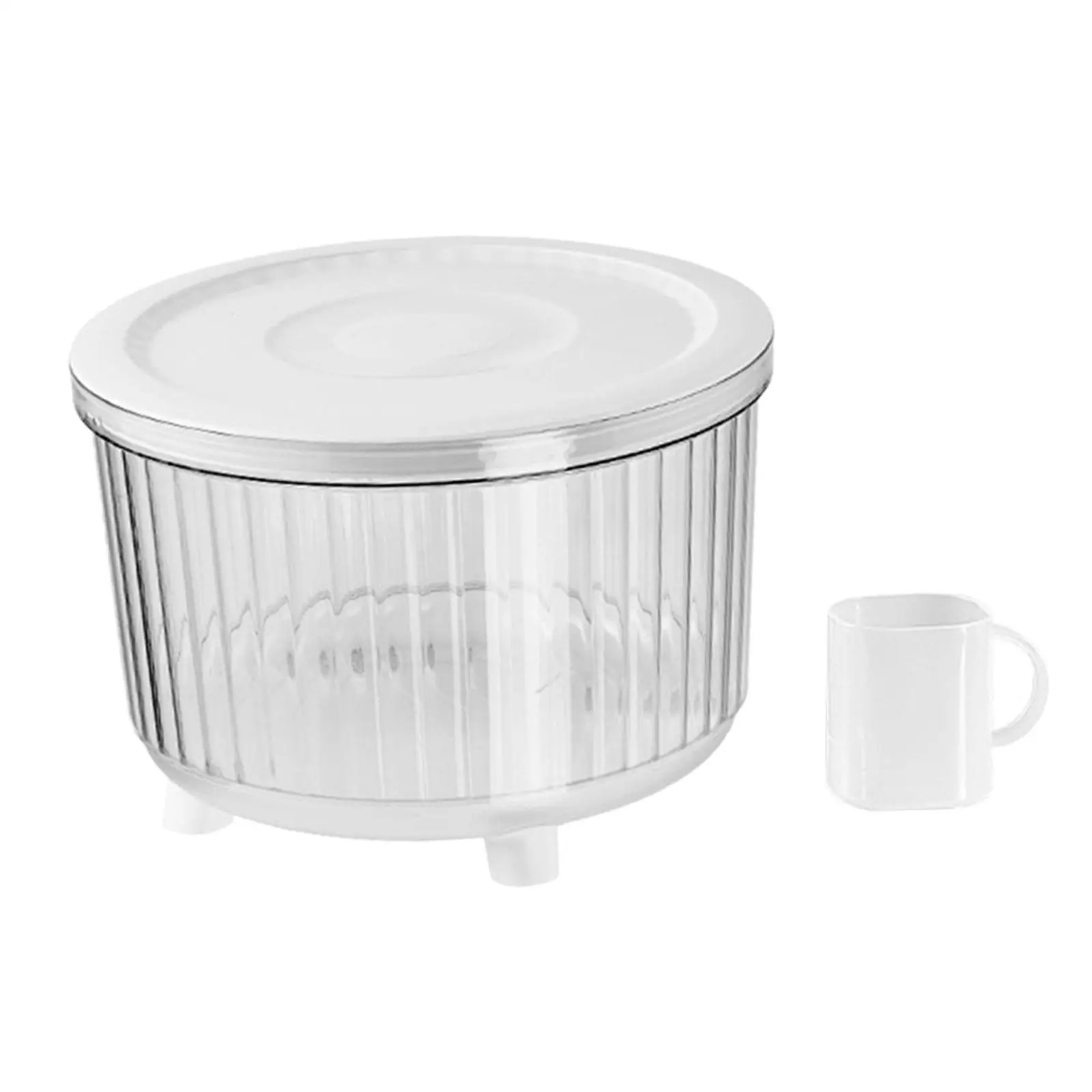 Airtight Storage Container with Lid Airtight Seal Transparent Body Leakproof Dog Food Bucket Cereal Rice Bin Pet Food Dispenser