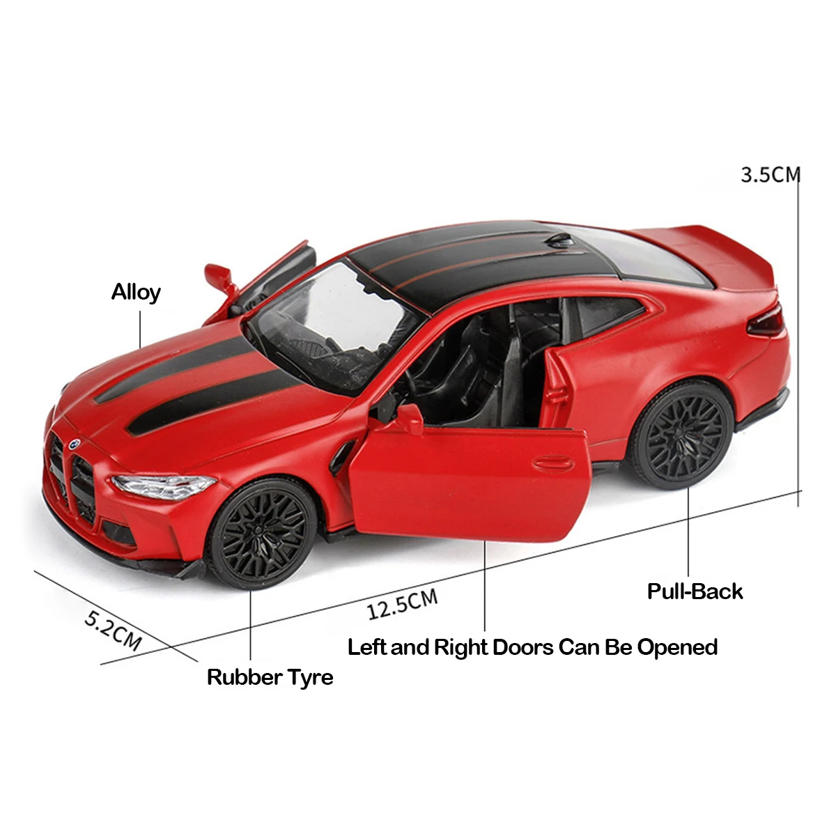 1:38 스케일 BMW M4 CSL 다이캐스트 합금&플라스틱 모델카