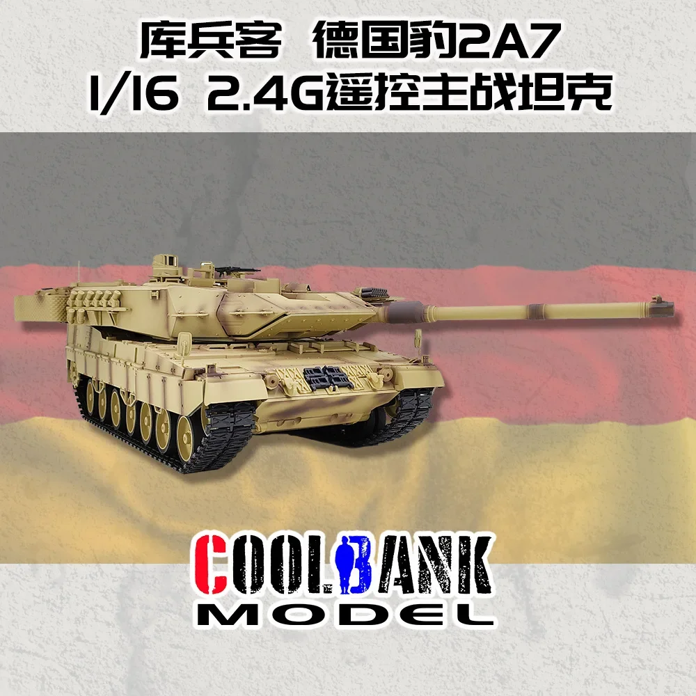 

1:16 Remote Control Simulation Battle Tank Cross Border Kobingke German Leopard 2A7 Main Battle RC Tank Children's Electric Toy