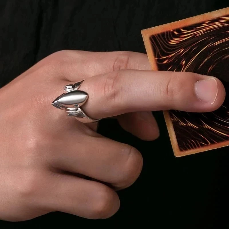 Anime Game King Ring Seto Kaiba Cosplay Ring Adjustable Opening Rings Gift Men Women Accessories