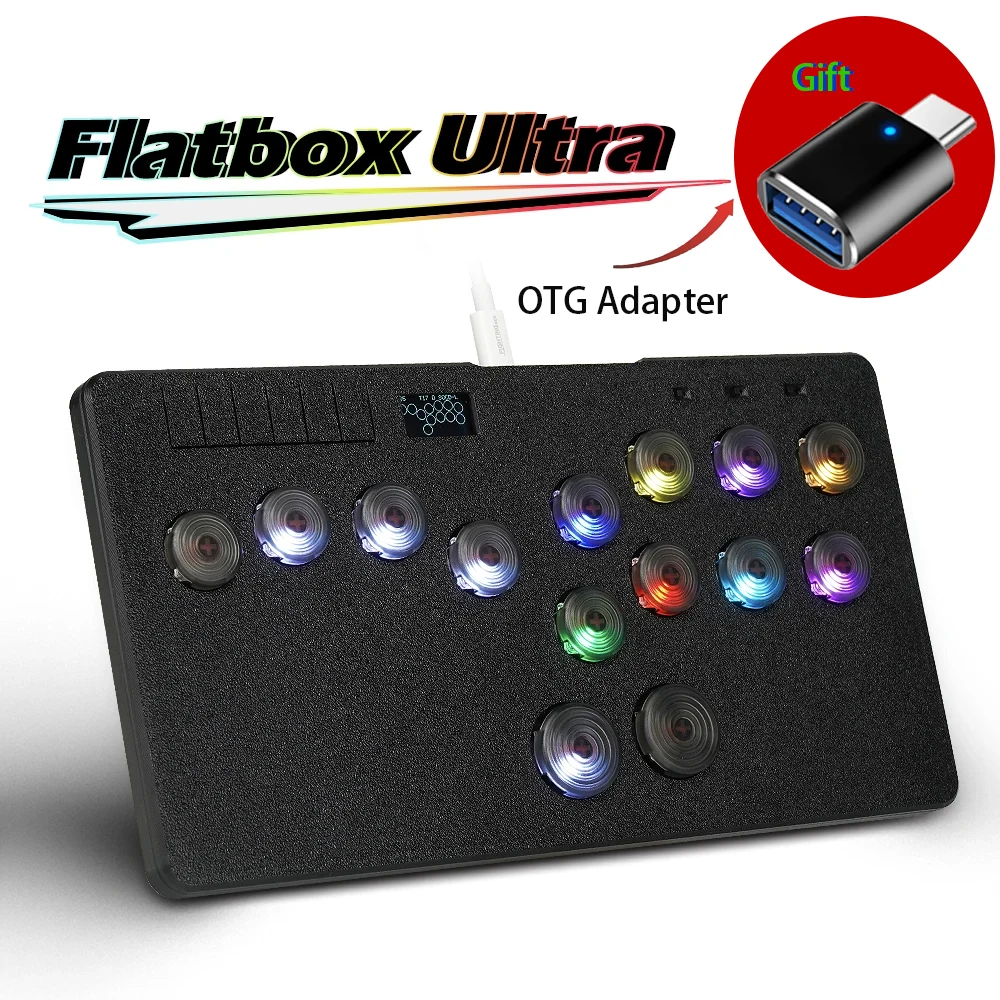 Flatbox Ultra Hitbox Arcade Stick Per P5 Mini Hitbox Game Fight Stick Gamepad Per Pc/Ps4/Nintendo Switch