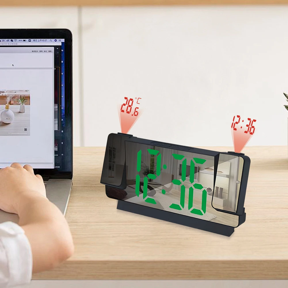 LED Digital Alarm Clock Multifunction Backlight Snooze Clock Large Screen Intelligent Luminous Clock Bedroom Bedside Decoration