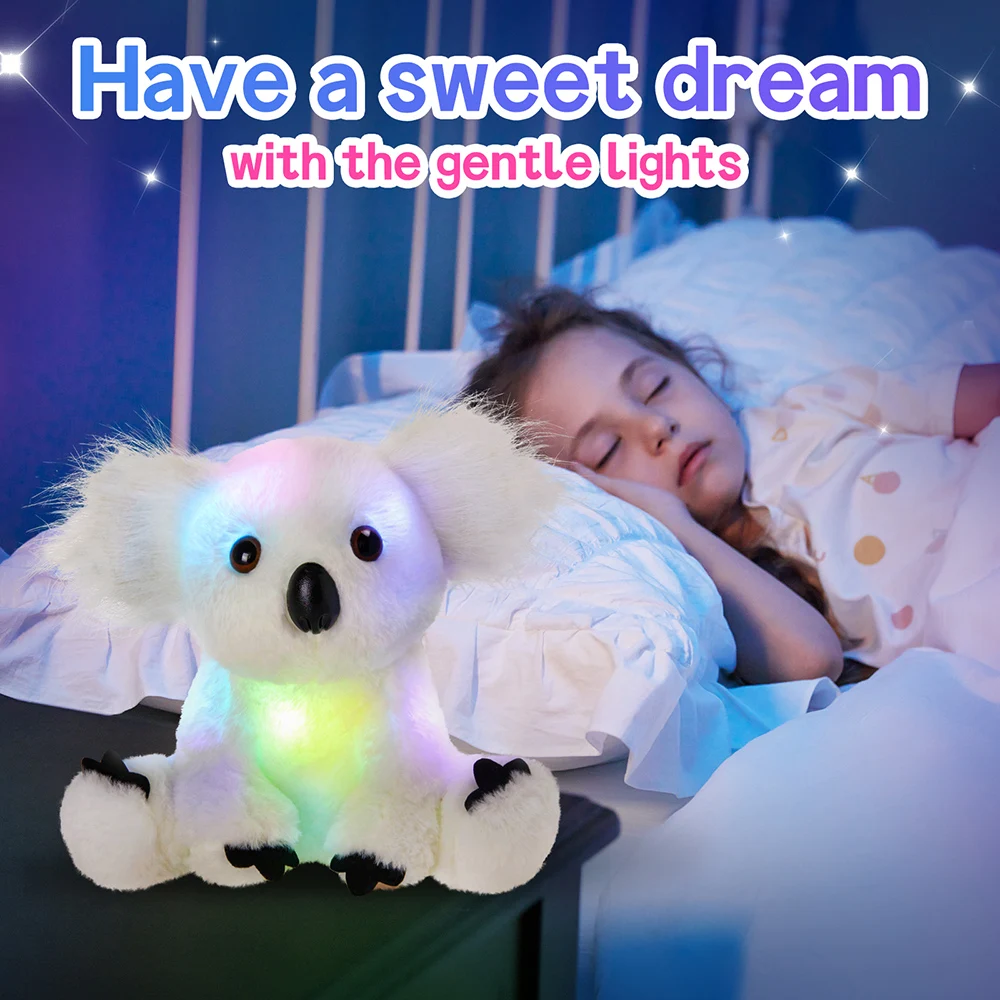 25cm Glowing Koala Doll Musical Light-up Stuffed LED Soft Animals Plush Toy Night Lights Lullabies Birthday Gifts Girls plush toy