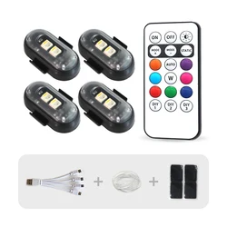 Multicolor Remote-Controlled LED Strobe Light - Waterproof and Wireless (4pcs)