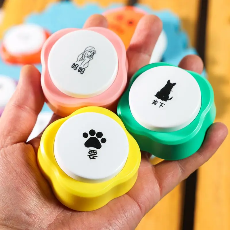 Rechargeable Mini Pet Communication Small Recording Button Cats Dogs Eating Speaking Voice Speaker Buttons Talk Training Ringing dog supplies