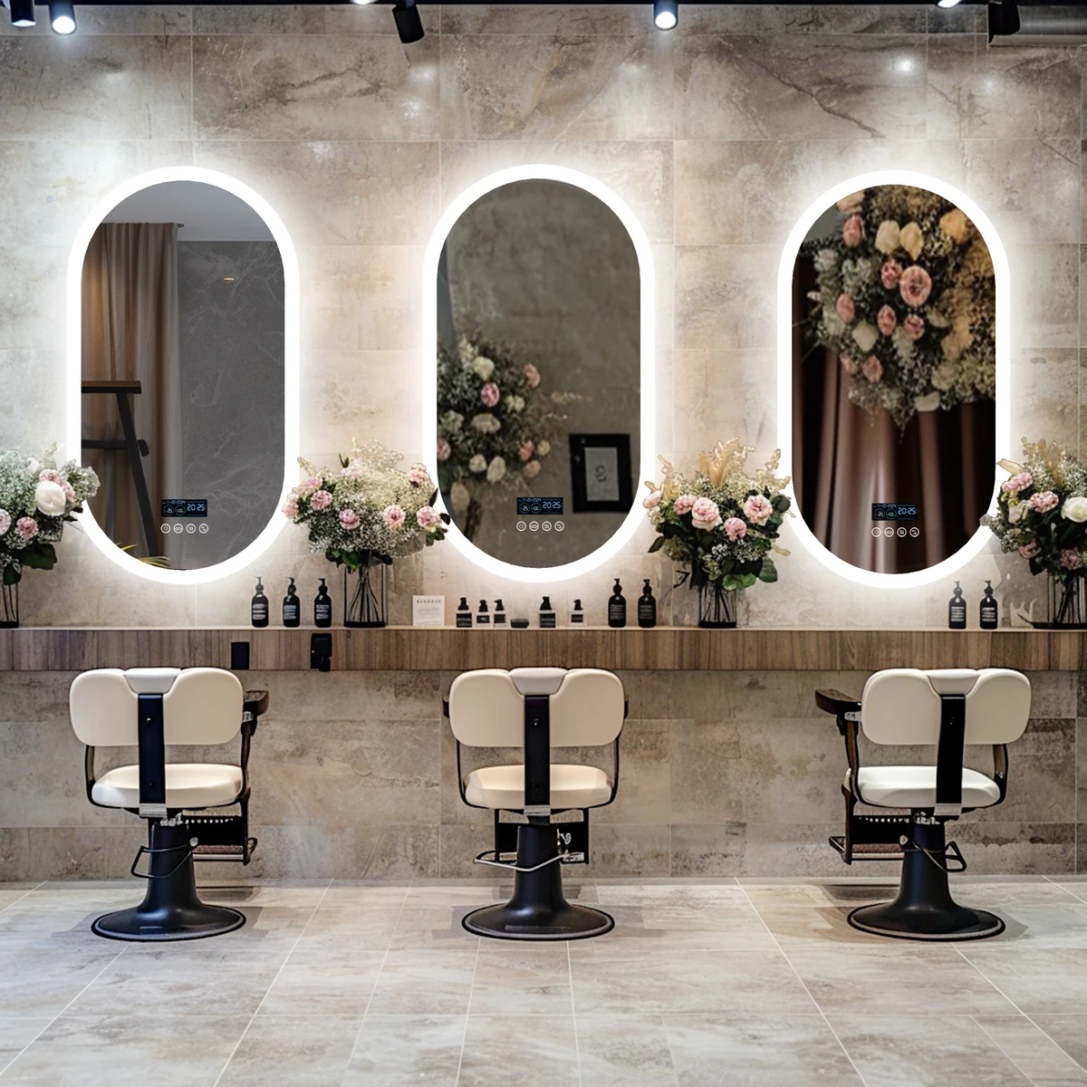 LUVODI Lighted Bluetooth Bathroom Mirror Led Backlit Illuminate Vanity Mirror with Time Date Display Anti-fog — view 5