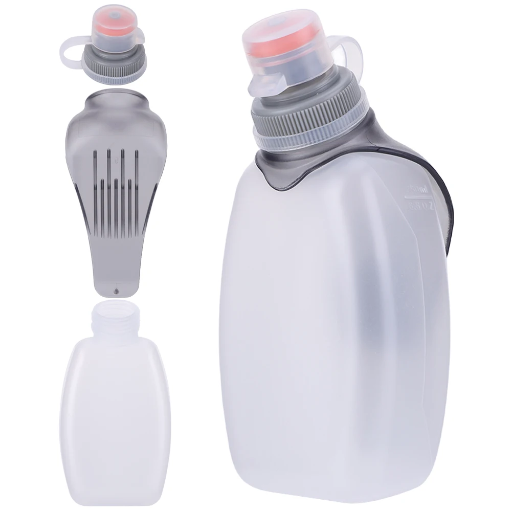 클립 및 방진 뚜껑이 달린 스포츠 물병, 누수 방지 아크 물병, 캠핑 사이클링 마라톤, 250ml
