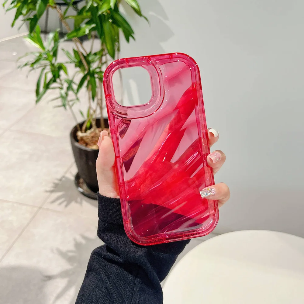 Funda de lujo con patrón de ondas de agua para iPhone 11 15 16 Pro Max Funda para iPhone 14 13 12 Pro Max XR 7 8 16 Plus X Xs SE 6s Funda de silicona
