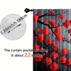2pcs, spring summer Curtains red plum blossom Sheer Curtains Versatile Polyester Outdoor Decorations Perfect for Bedroom Office 5