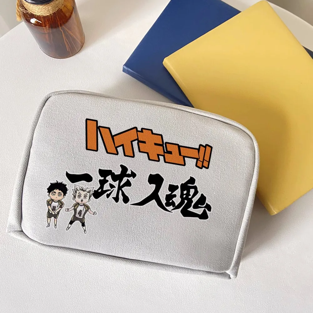 

Anime Haikyuu!! Shoyo Hinata Tobio Kageyama Pencil Case Oxford Canvas Storage Bag Pencil Box Pencilcase School Pen Bag 1918