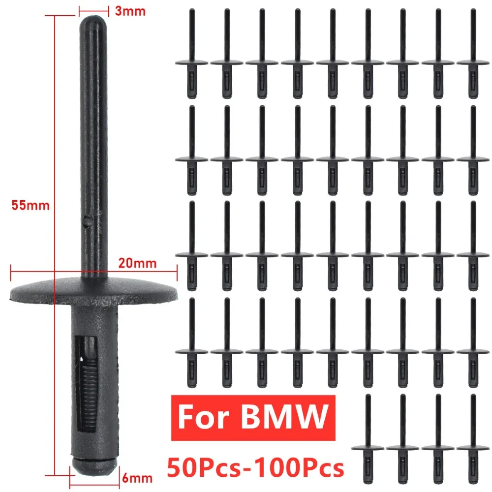50100pcsCarFastenerClipsBumperDoorPanelFenderLinerClips