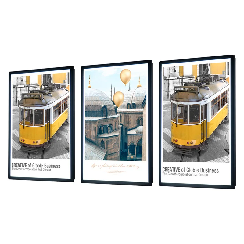 60x80 60x90cm backlit led board light box photo frame with led