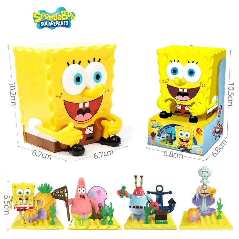 SpongeBob SquarePants Building Blocks Toys Patrick Star Figure Classic Underwater Happy Time Series For Kids Gift Blocks Doll