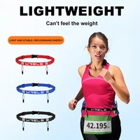 WRELS Unisex Triathlon Marathon Race Number Belt With Gel Holder Running Belt Cloth Belt Motor Running Outdoor Sports 2