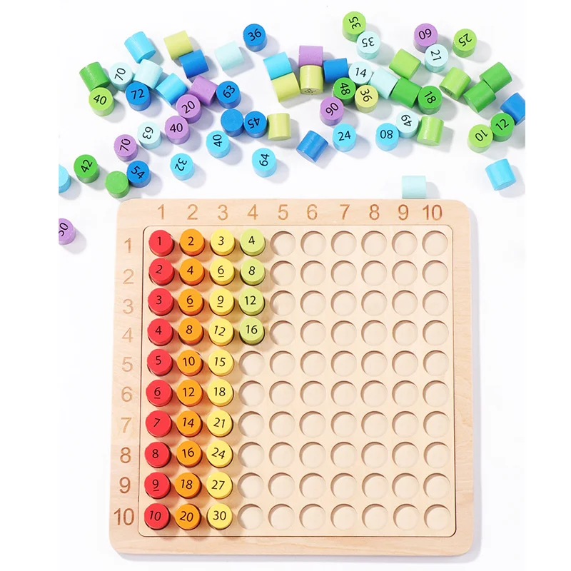 Educational Wooden Multiplication Board Game