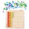 Wooden Math Toy Multiplication Table Board Game Children Montessori Toys Counting Teaching Aids Learning Education Toys for Kids 5
