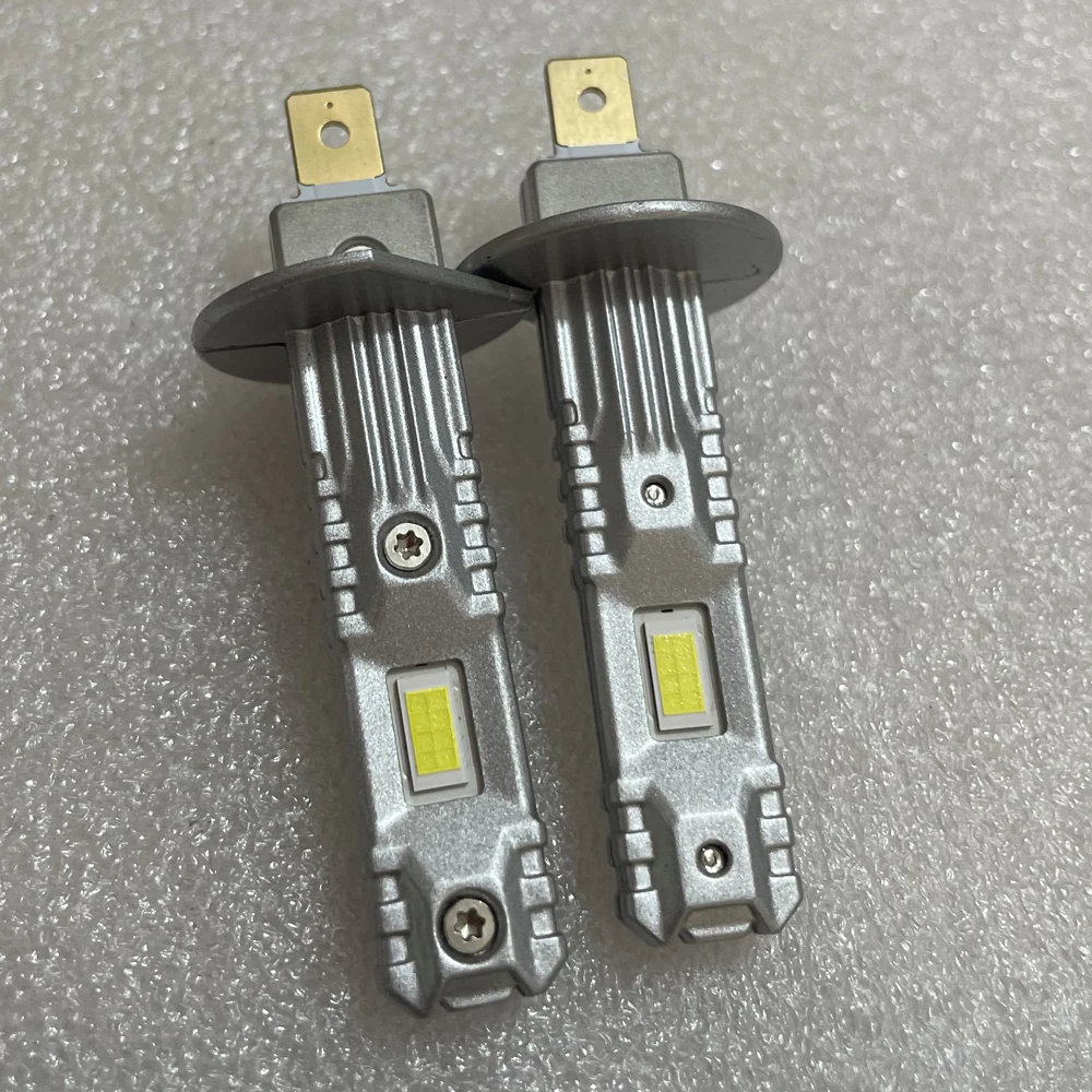 2개 H1 P14.5s LED 캔버스 무오류 자동차 헤드라이트 전구 DC 12V 강력한 백색 주행등 안개등 터보 다이오드 차량용 오토바이용