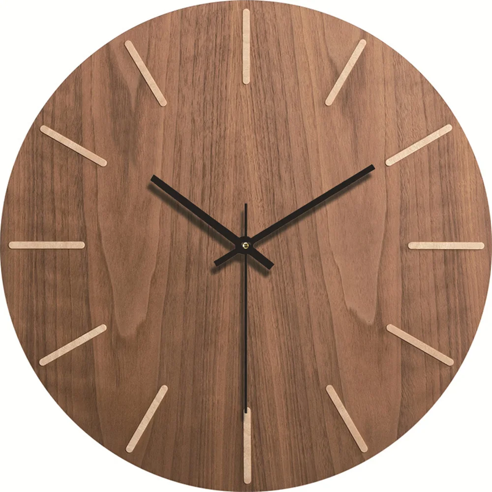 Vintage Dial Wood Grain Wall Clock 8  