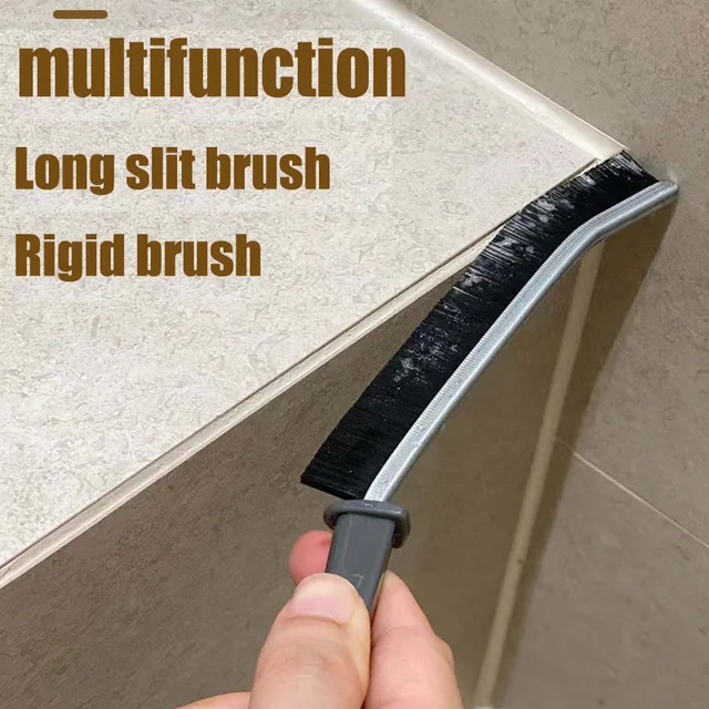 Brosse de nettoyage de crevasses à poils durs, pour coins à coutures fines, rainure, outils de nettoyage de vitres, cuisine, salle de bains, brosse à Joints de carreaux de maison 3