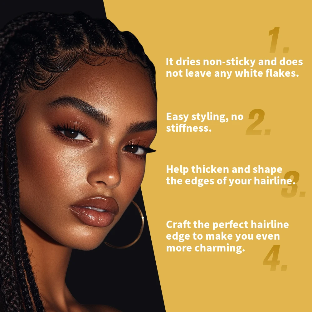 Edge Control Gel Anti Frizz Hair Wax Girl For Hair Styling Woman Stuff Man Bar Antifriz African Glue Care Makeup