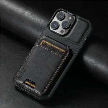 Luxury Wallet Phone Case Card Holder Leather Magnetic Pocket Cover For iPhone 16 15 14 13 12 11 Pro Max Plus XS XR 16ProMax 2