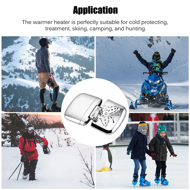 Cink Ötvözet Zseb Ultra Könnyű Kézmelegítő Zsebekkel Újrafelhasználható Fémkemence Hordozható Handy Hosszú Életű Melegebb Fűtés - Image 5