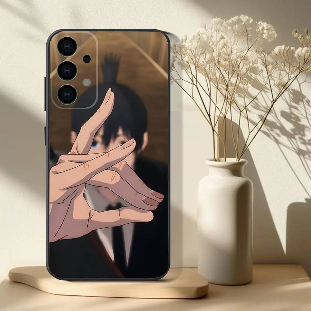 Chainsaw Man Anime Black Soft Phone Case
