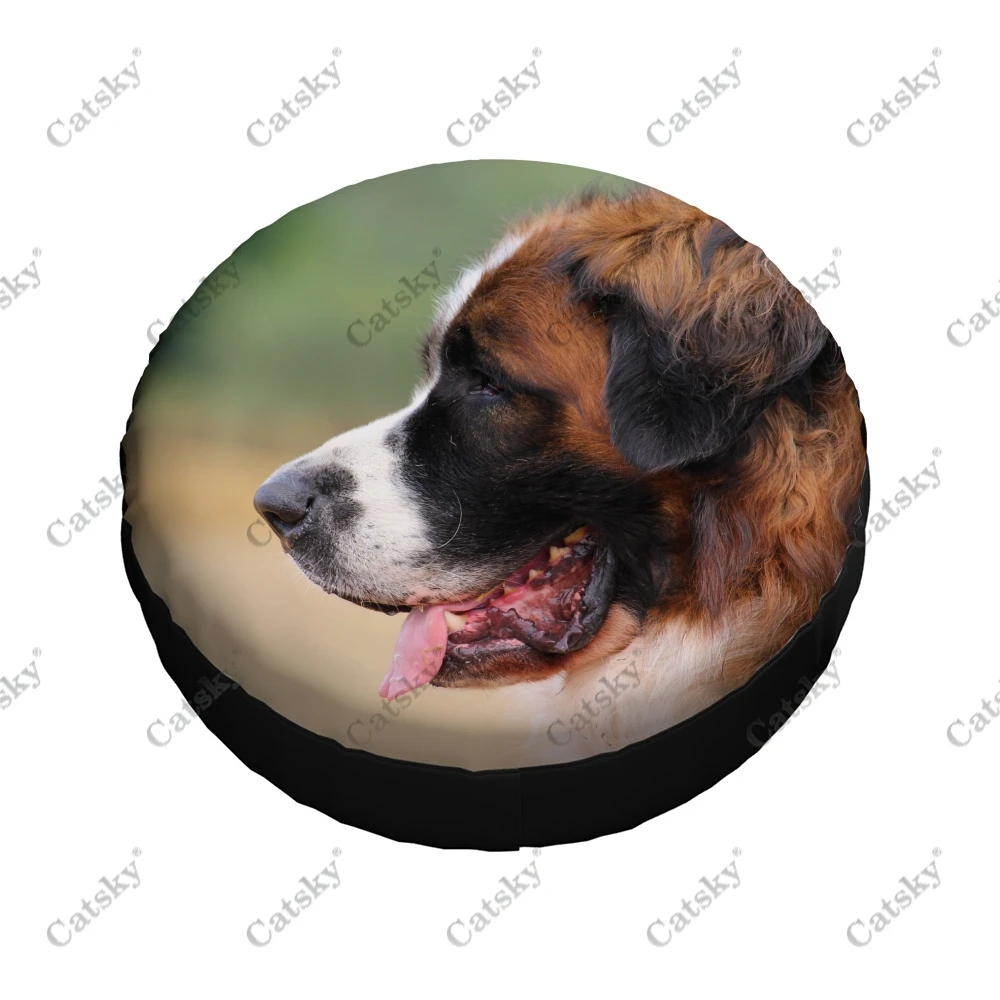 St. Bernard Dog Print Spare Tire Cover Waterproof Tire Wheel Protector for  Car Truck SUV Camper Trailer Rv 14