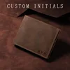 Vintage Dolars Money Men's Wallet Clip Banknote Holders Leather Thin Crazy Horse Cowhide Clips Luxury Man's Wallets Card Holder 1