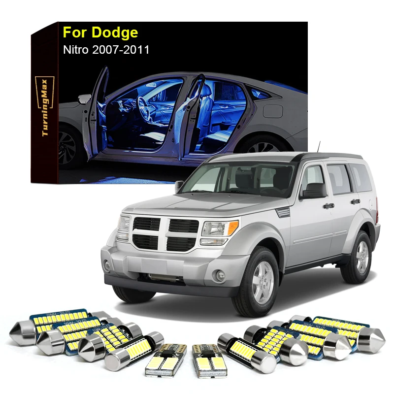 Dodge Nitro için Canbus iç aydınlatma LED ampuller kiti paketi 2007 2011 gövde Dome okuma kapalı