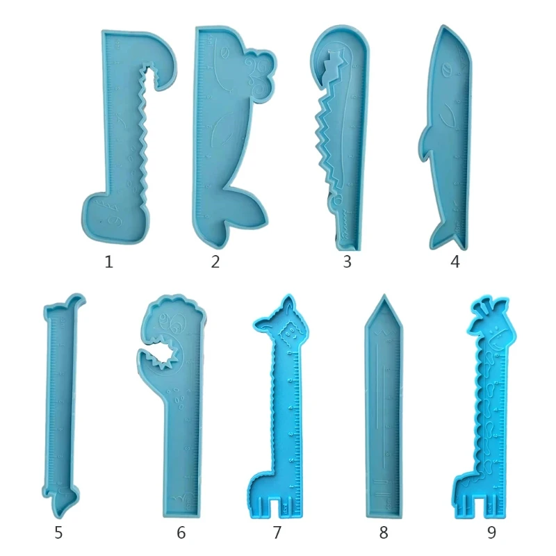 

DIY Crafts Epoxy Resin Mold Cartoon Animal Ruler Casting Silicone Mould