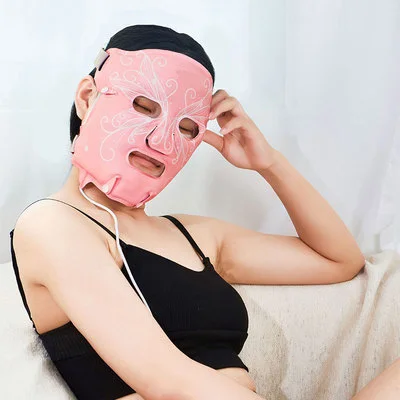 skin mask Far-infrared full face hot compress mask mask heating home facial brightening skin beauty instrument warm facial beauty moxibustion massager slight smoke moxa care therapy jade massage stick firming brightening skin thin face