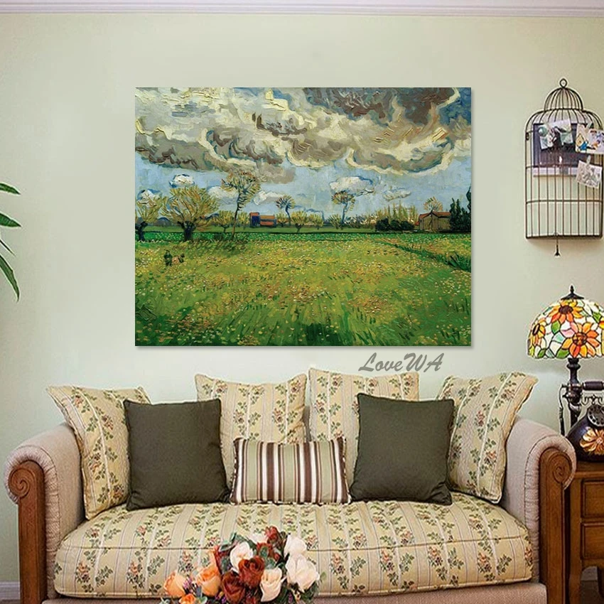 

Field Scenery Handmade Landscape Oil Painting Modern Abstract Canvas Art Wall Picture For Restaurant Home Decoration Piece