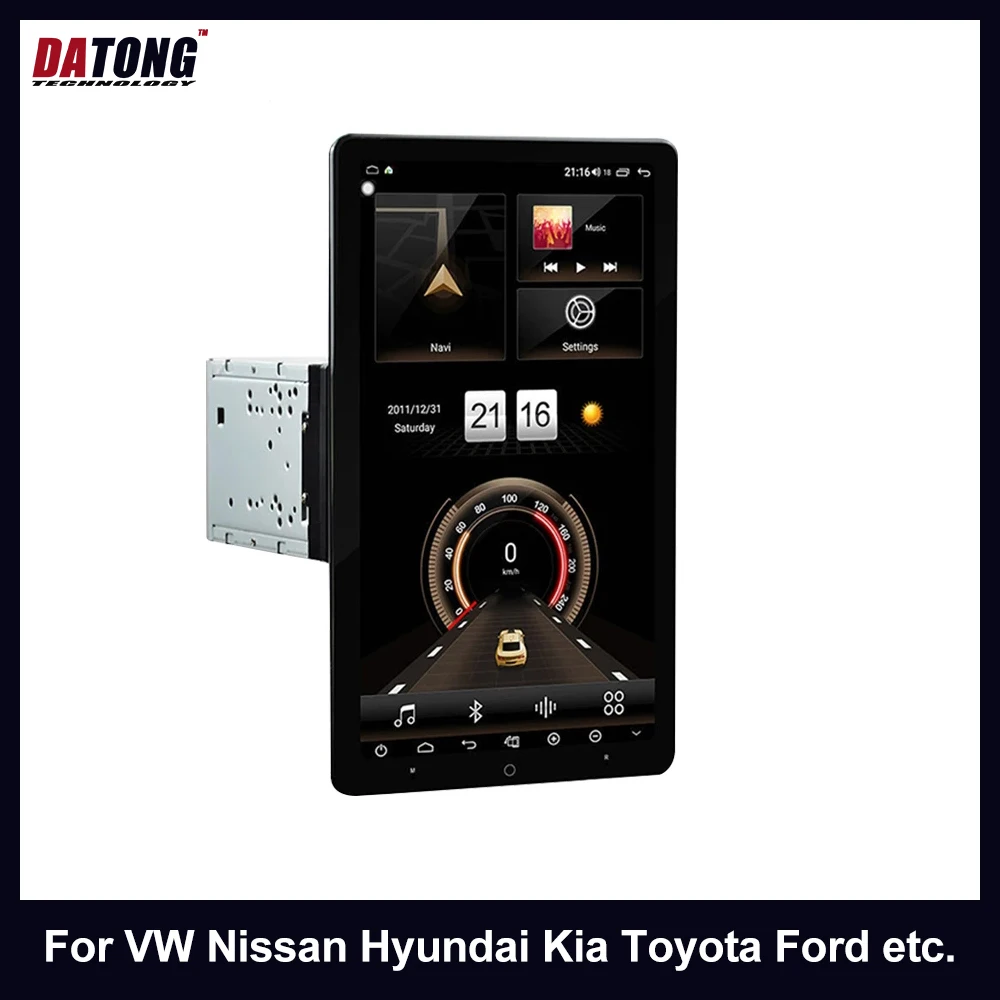

13.3" 2din Rotating GPS Car Radio Navigation For VW Nissan Kia Toyota Ford Multimedia Video Player With Carplay Android 10 QLED