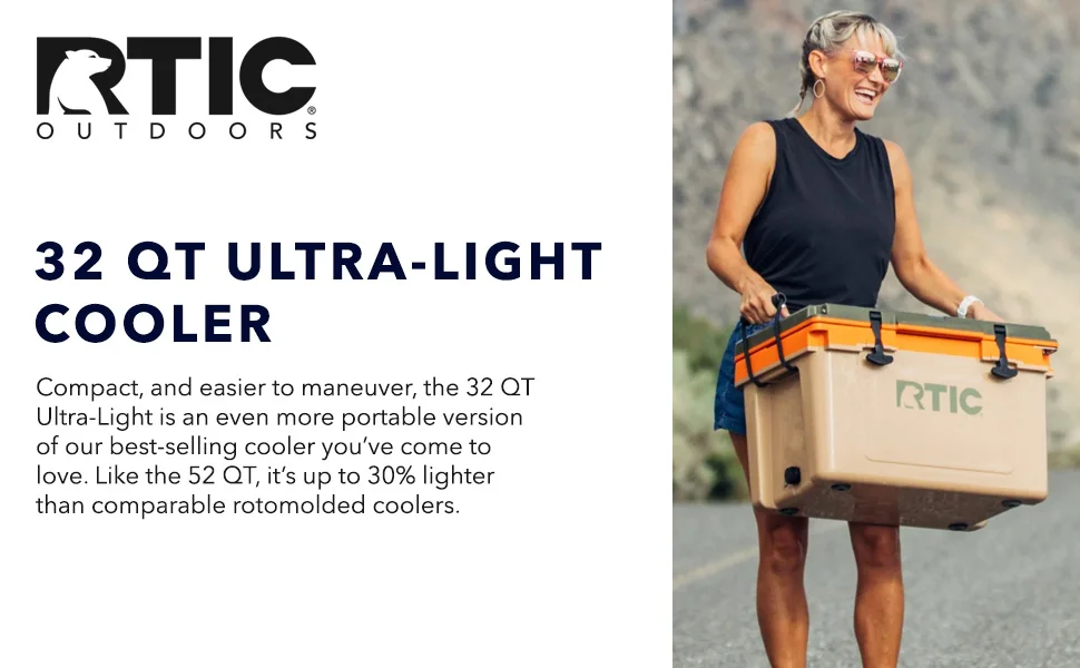 Ninja Cooler RTIC Ultra-Light 32 Quart Hard Cooler 30% Lighter - Technical View