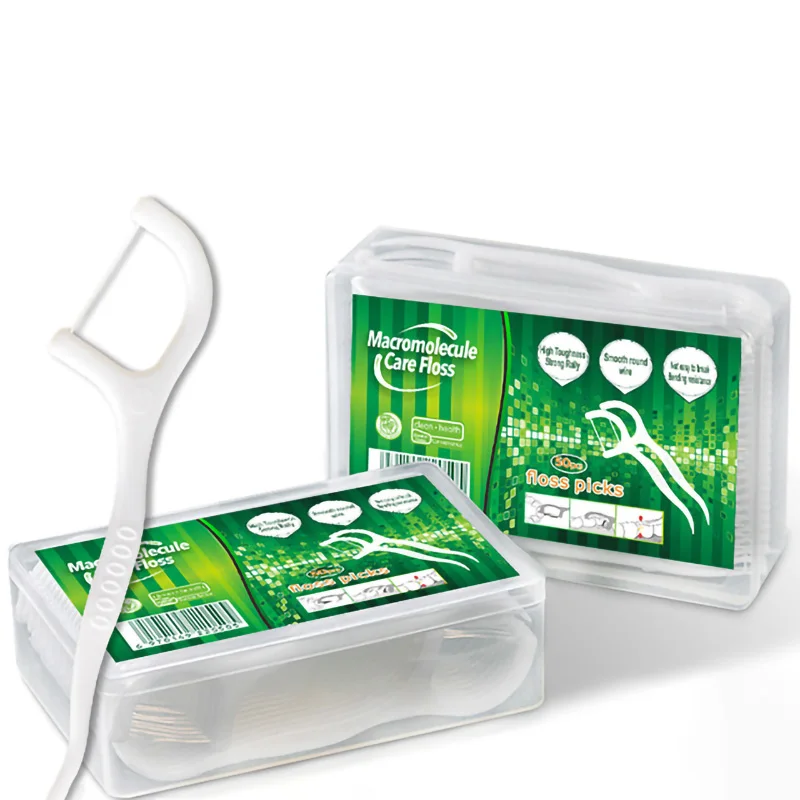 Dental Floss Flosser Picks Teeth Toothpicks Stick Tooth Clean Oral Care 7.5cm Dental Cleaning Toothpicks Floss Picks 50pcs