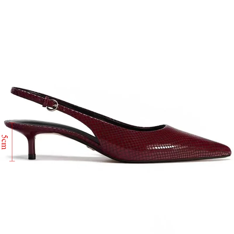 High Heels Office Lady Shoes Sexy Pointed Toe Slingback Footwear Pumps Elegant Designer Stiletto Concise Women Dress Sandal