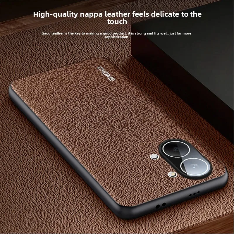 Luxury Silicone Leather Shockproof Phone Case with Camera Protection
