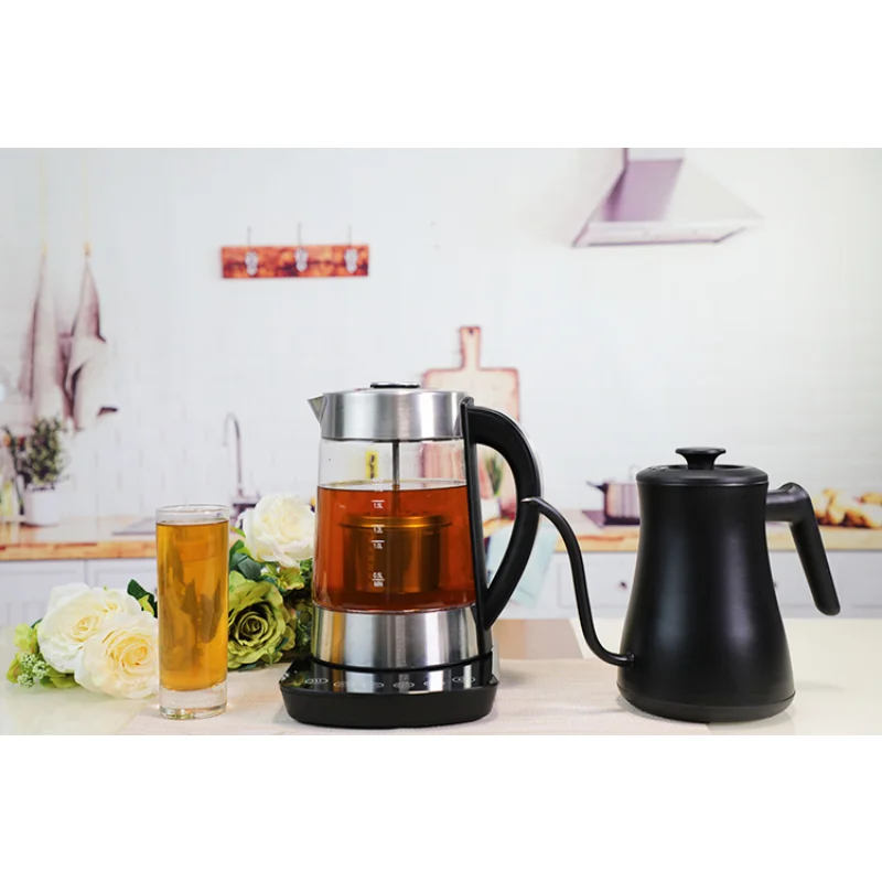 Bollitore elettrico da 1 litro pentola per infusore per tè in vetro  resistente al calore con filtro Spray automatico a vapore teiera in vetro  borosilicato pentola per la salute - AliExpress