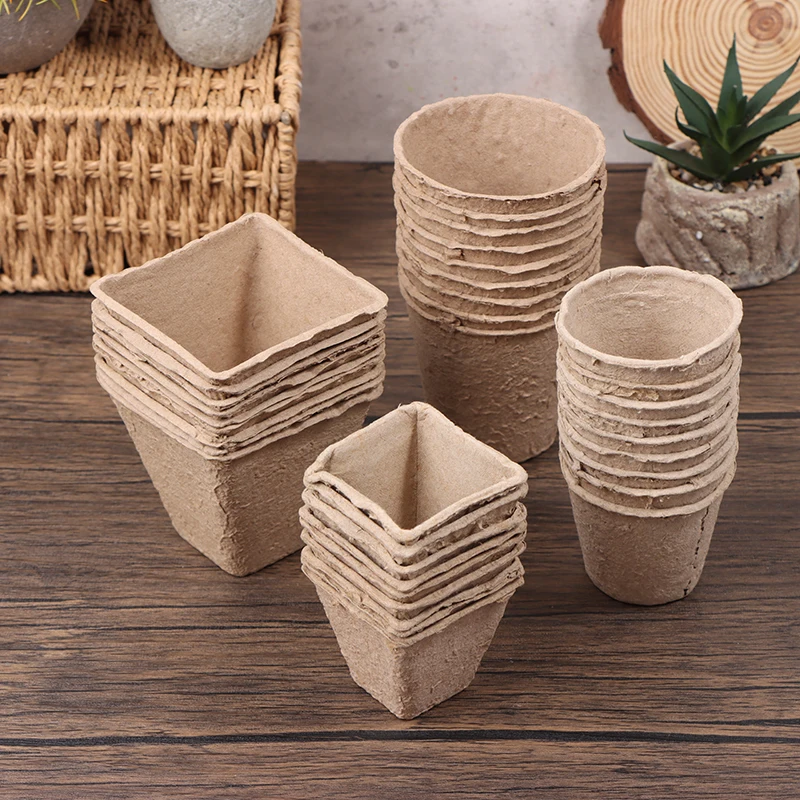 

10PCS Environmental Biodegradable Plant Paper Pot Starters Nursery Cup Grow Bags For Flower Seedling Home Gardening Tools New