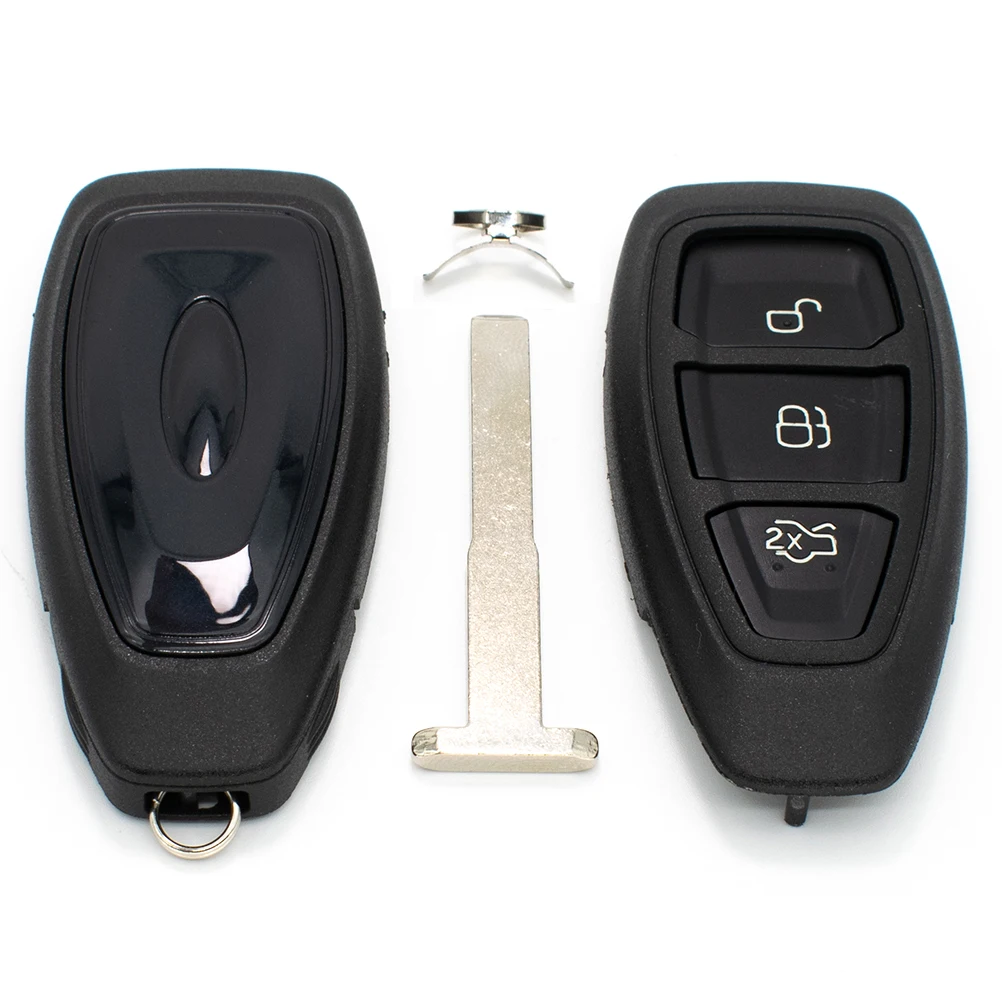 OFFCURVE Custodia Chiavi Auto Guscio Chiave, Cover Chiave Copri Chiavi Telecomando 3 Tasti Adatto per Ford Focus Mondeo Galaxy Fiesta Kuga Mustang Edge Fusion Escape Explorer Ecosport C-Max S-Max MK4