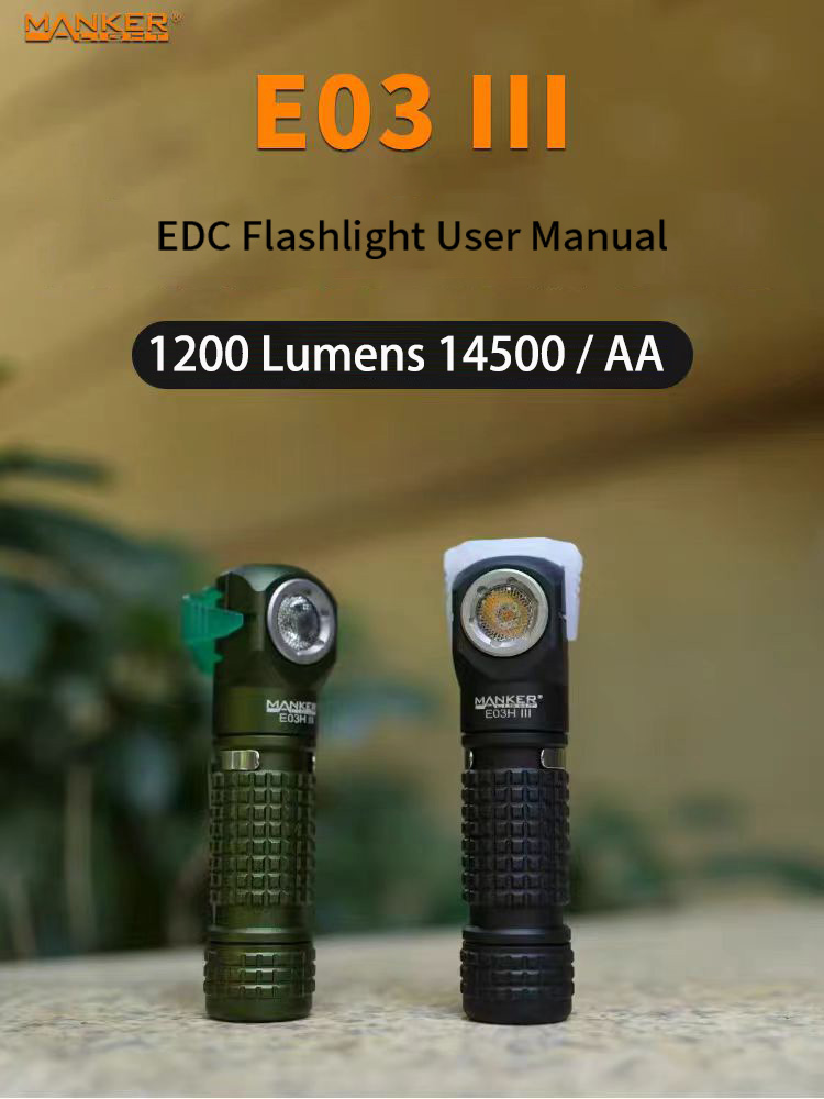 Manker E03H III 1200 Lumens 14500 / AA Headlamp