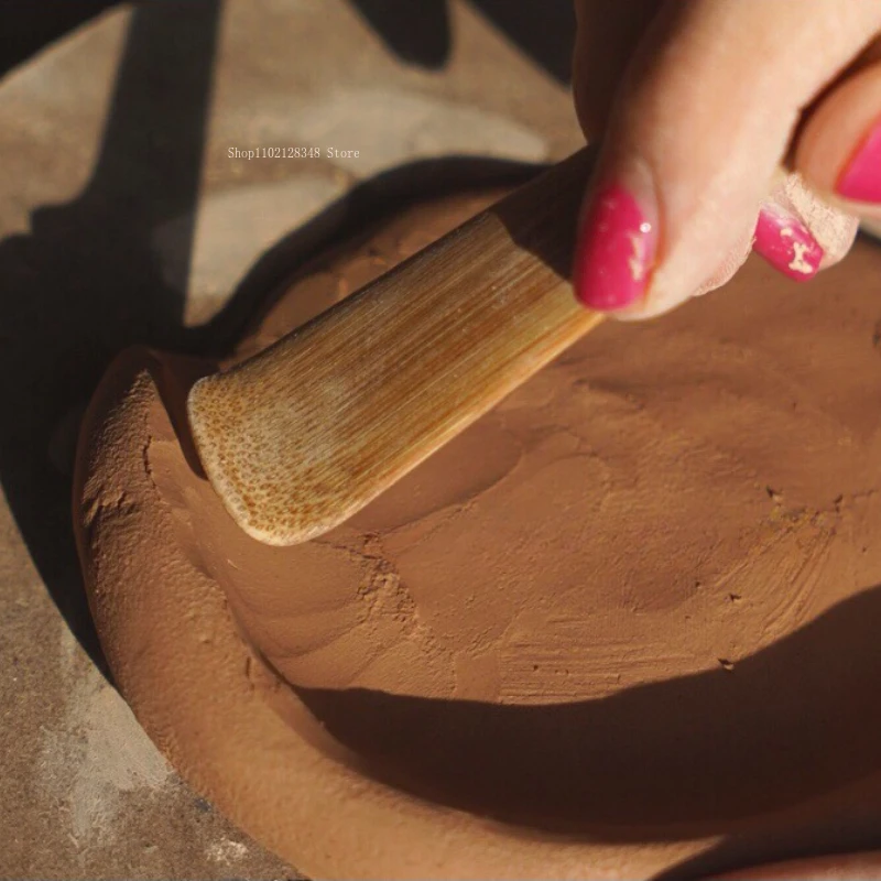 Pottery Tools Manual Bamboo Knife Manual DIY Ceramic Clay Repair Billet Engrave Making Teapot Tools Push Wall Scraping Bottom