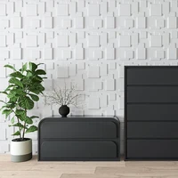 แผ่นผนังตกแต่ง 3 มิติ ขนาด 30x30 ซม. จำนวน 10 ชิ้น สำหรับตกแต่งผนังภายนอก ตกแต่งผนังห้องน้ำ เพดาน โรงแรม สำนักงาน 6