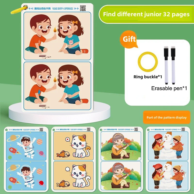 Teaching Resources Equipment Reusable Writing Cards To Draw Identifying Differences Kids Educational Toys Supplies 2