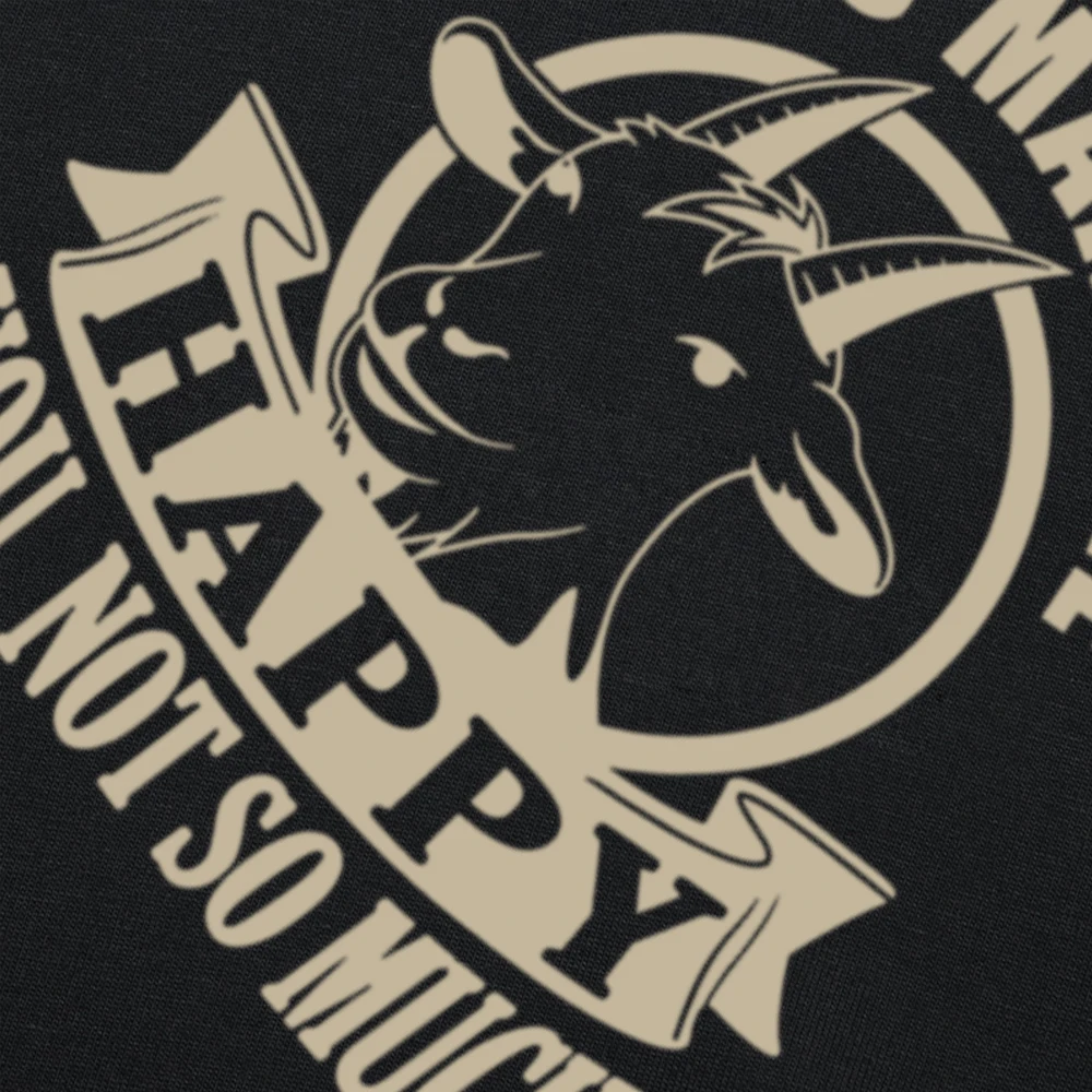 Ziegen machen mich glücklich lustige Tiere Retro Vintage Ziege Liebhaber T-Shirt Grafik Baumwolle Streetwear Kurzarm Geburtstags geschenke T-Shirt – Detail 4