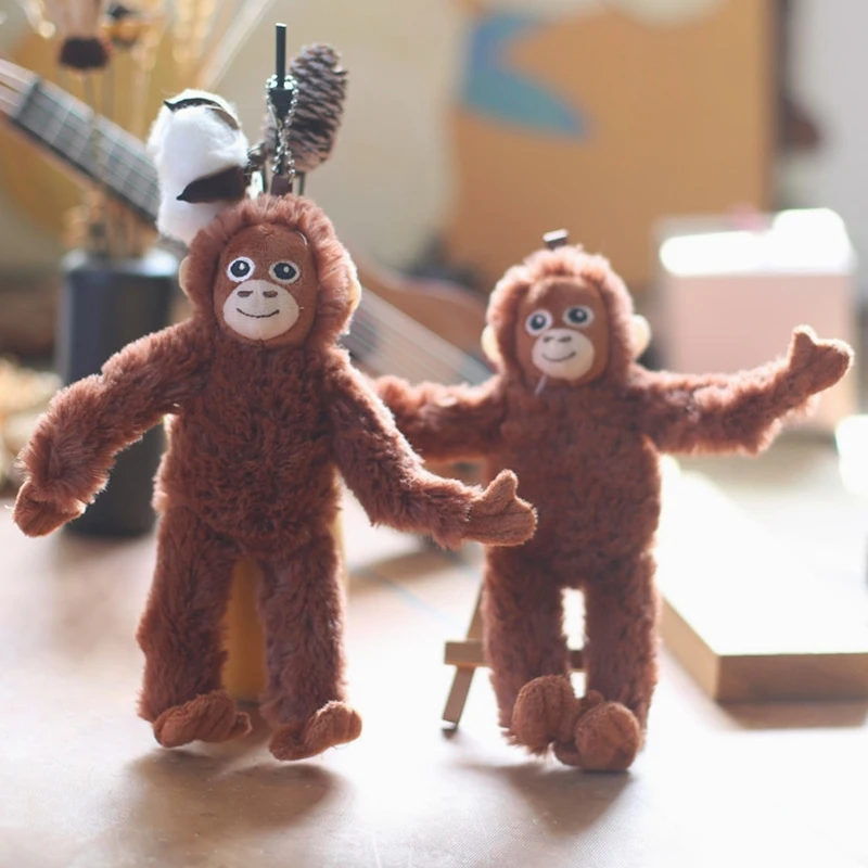 

Мультяшная плюшевая игрушка Gorilla, подвеска в виде шимпанзе, обезьяны, мягкая кукла, брелок для автомобиля, сумки, украшение, подарок для детей