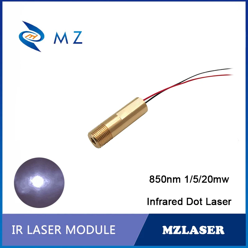 

High Quality Infrared Dot Laser Diode Module D12mm 850nm 1mw 5mw 20mw Glass Lens Industrial Grade